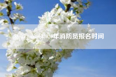 莘县2020年消防员报名时间