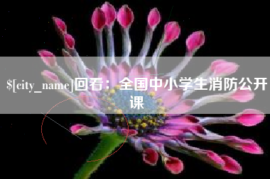 莘县回看：全国中小学生消防公开课