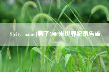 莘县男子5000米世界纪录告破