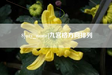 莘县九宫格方向排列