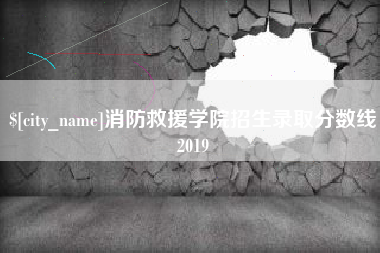 莘县消防救援学院招生录取分数线2019