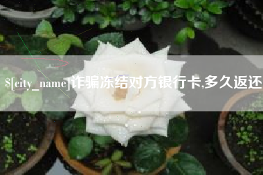 莘县诈骗冻结对方银行卡,多久返还