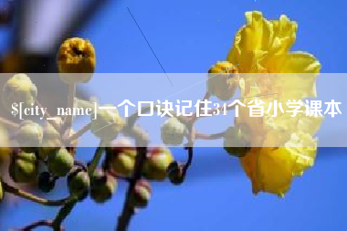 莘县一个口诀记住34个省小学课本