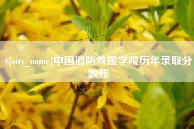 莘县中国消防救援学院历年录取分数线