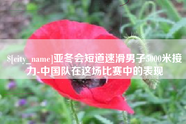 莘县亚冬会短道速滑男子5000米接力-中国队在这场比赛中的表现
