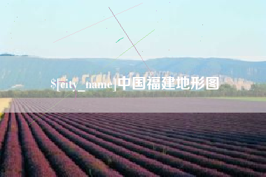 莘县中国福建地形图