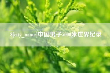 莘县中国男子5000米世界纪录