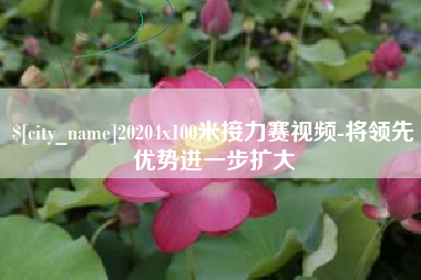 莘县20204x100米接力赛视频-将领先优势进一步扩大
