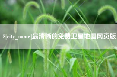 莘县最清晰的免费卫星地图网页版