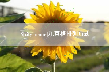 莘县九宫格排列方式