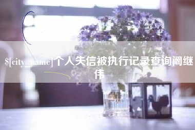 莘县个人失信被执行记录查询阚继伟