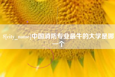 莘县中国消防专业最牛的大学是哪一个