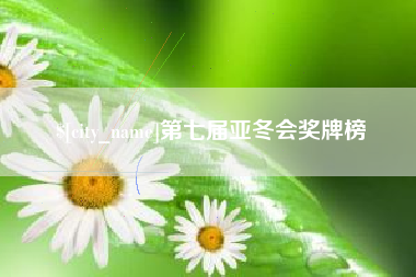 莘县第七届亚冬会奖牌榜