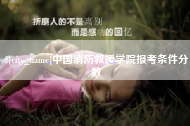 莘县中国消防救援学院报考条件分数