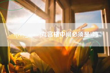 莘县九宫格中间必须是5吗