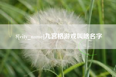 莘县九宫格游戏叫啥名字