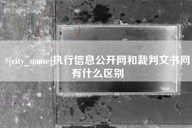 莘县执行信息公开网和裁判文书网有什么区别