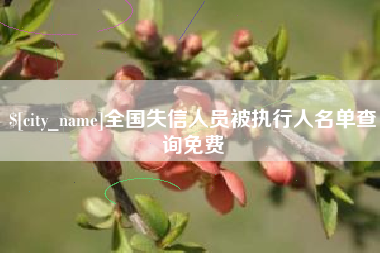 莘县全国失信人员被执行人名单查询免费