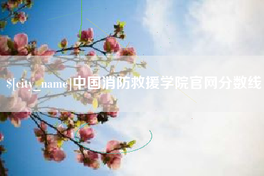 莘县中国消防救援学院官网分数线