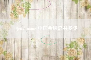 莘县中国金牌总共多少