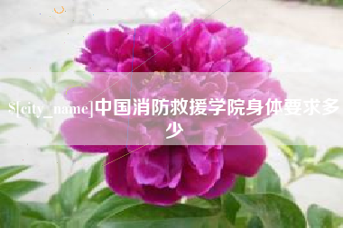 莘县中国消防救援学院身体要求多少
