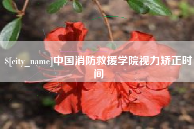 莘县中国消防救援学院视力矫正时间