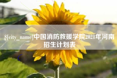 莘县中国消防救援学院2021年河南招生计划表