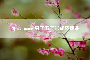 莘县男子五千米成绩标准