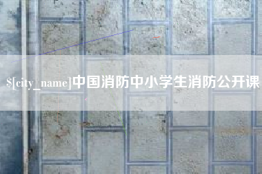 莘县中国消防中小学生消防公开课