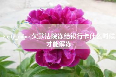 莘县欠款法院冻结银行卡什么时候才能解冻