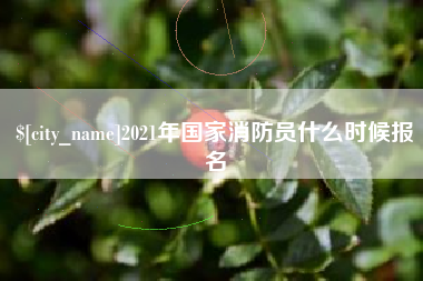 莘县2021年国家消防员什么时候报名