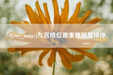 莘县九宫格位置重要程度排序