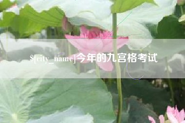 莘县今年的九宫格考试