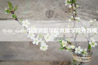 莘县中国消防学院救援学院分数线